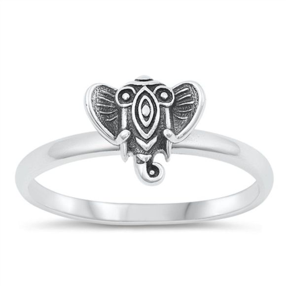 Silver Jewelry - Elephant Silver Ring -25 Sterling silver available size 2-10
